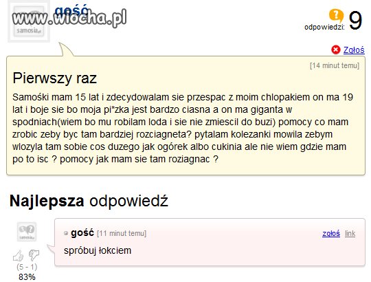 Pierwszy raz.