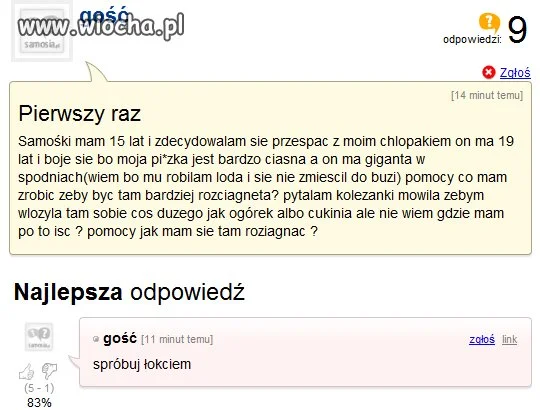 Pierwszy raz.