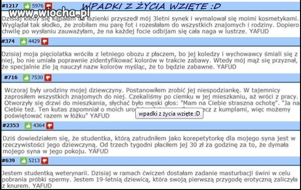 Wpadki z życia wzięte.