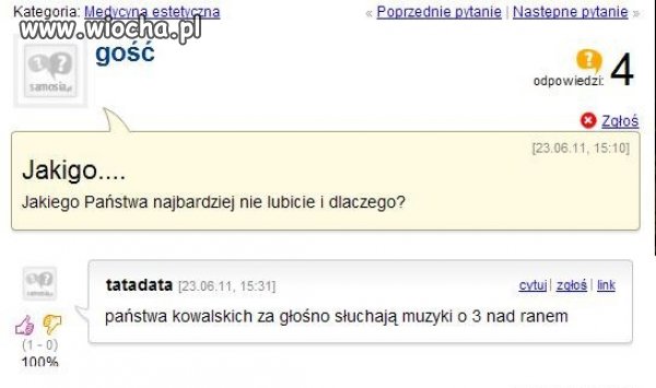 A wy jakiego państwa nie lubicie?