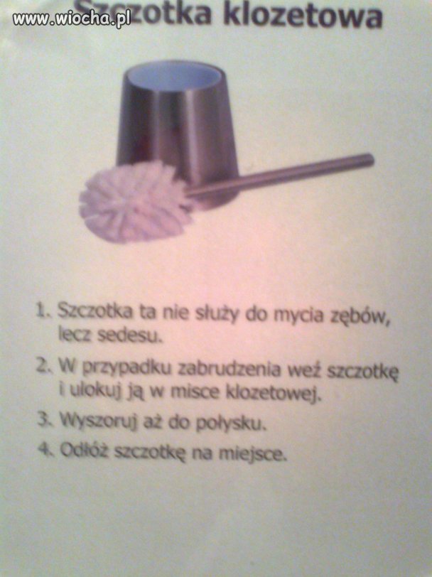 Sposób użycia szczotki