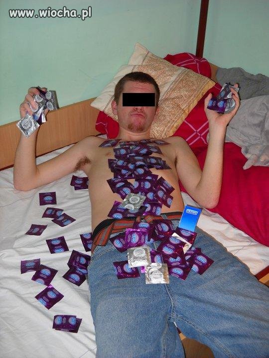 Podpis pod zdjęciem "king of the durex"