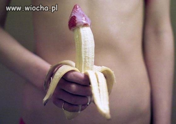 Banan w polewie