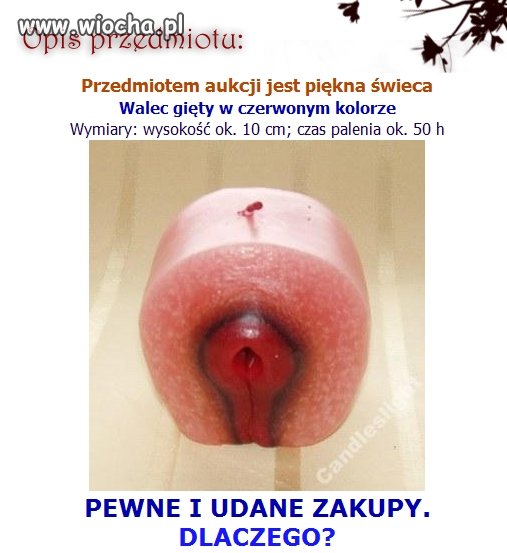 Świeczka... dostępna też w innych kolorach