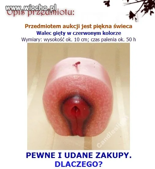 Świeczka... dostępna też w innych kolorach