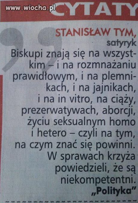 Wiocha czy mi się wydaje?