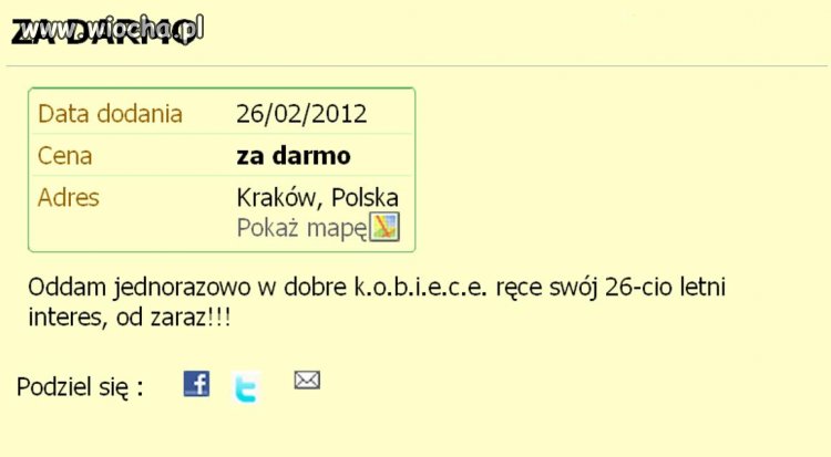 Ciekawe ogłoszenie