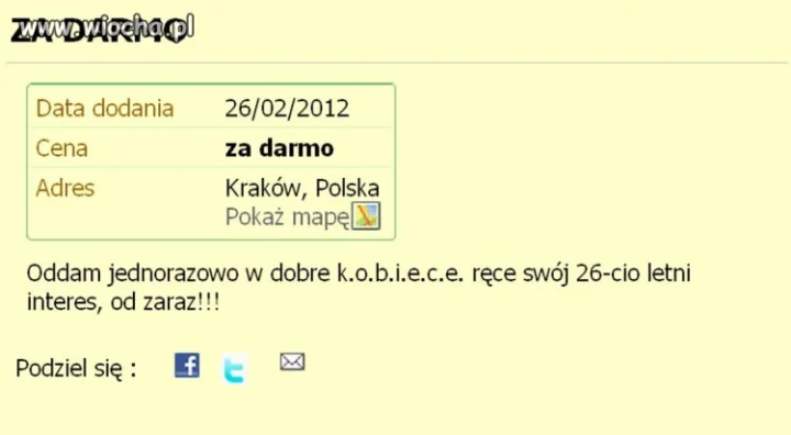 Ciekawe ogłoszenie