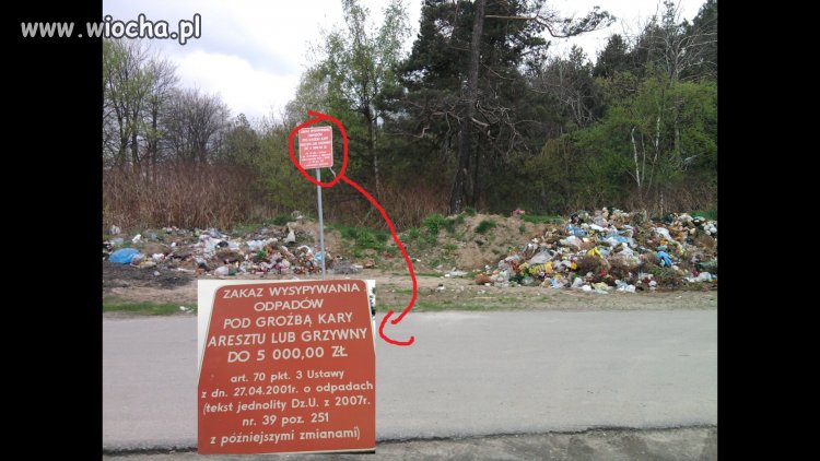 Zakaz wysypywania odpadów...