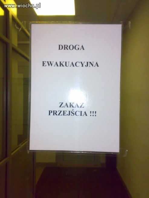 Droga ewakuacyjna...