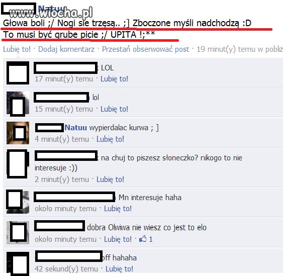 Ja się pytam po co takie statusy publikują?
