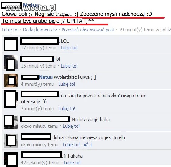 Ja się pytam po co takie statusy publikują?