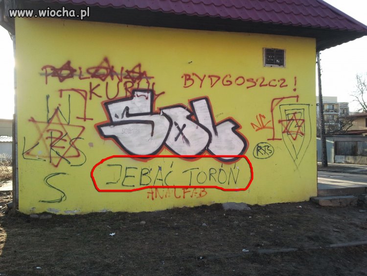 Chuligani z Bydgoszczy popisali się ortografią!