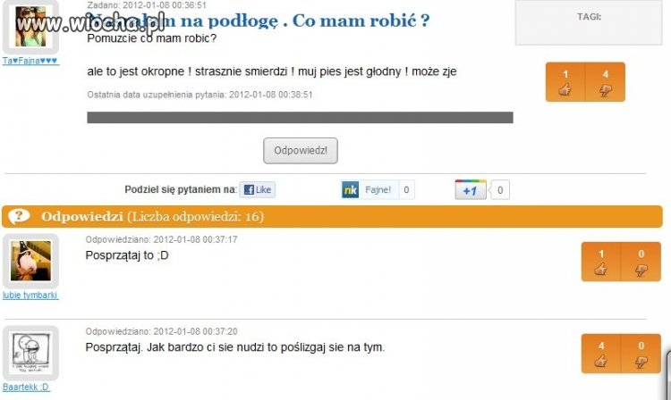 Też nie miała gdzie