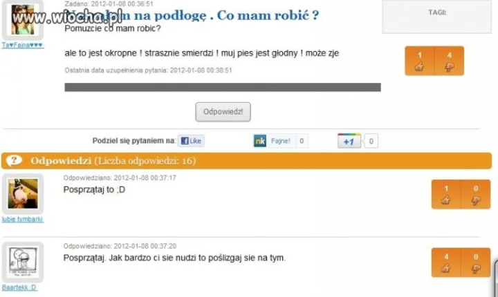 Też nie miała gdzie