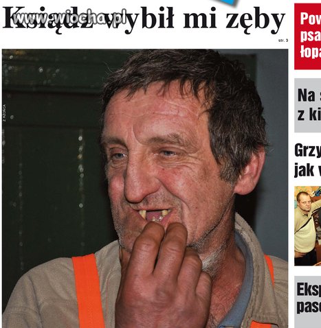 Ksiądz wybił mi zęby...