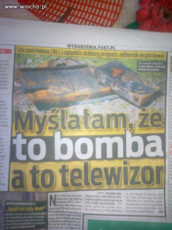 Myślała, że to bomba