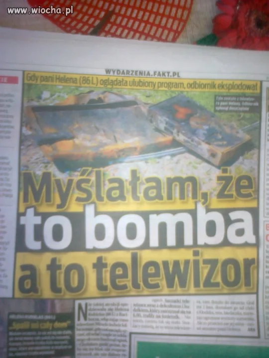 Myślała, że to bomba