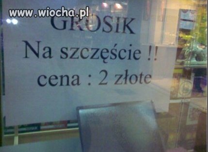 Cena szczęścia...?