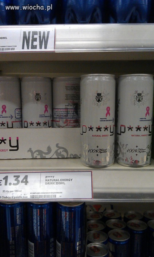 Naturalna energia w Tesco Pussy Energy Drink