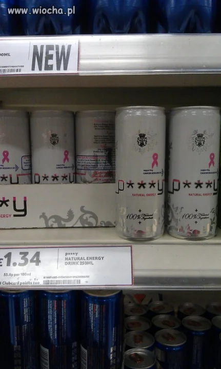 Naturalna energia w Tesco Pussy Energy Drink