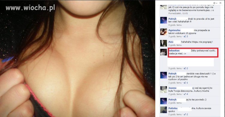 Pokaże cycki na facebooku 
