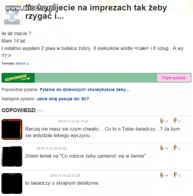 Chwalenie się rekordami w piciu alkoholu