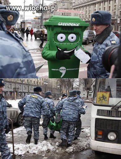 Milicja a Greenpeace 