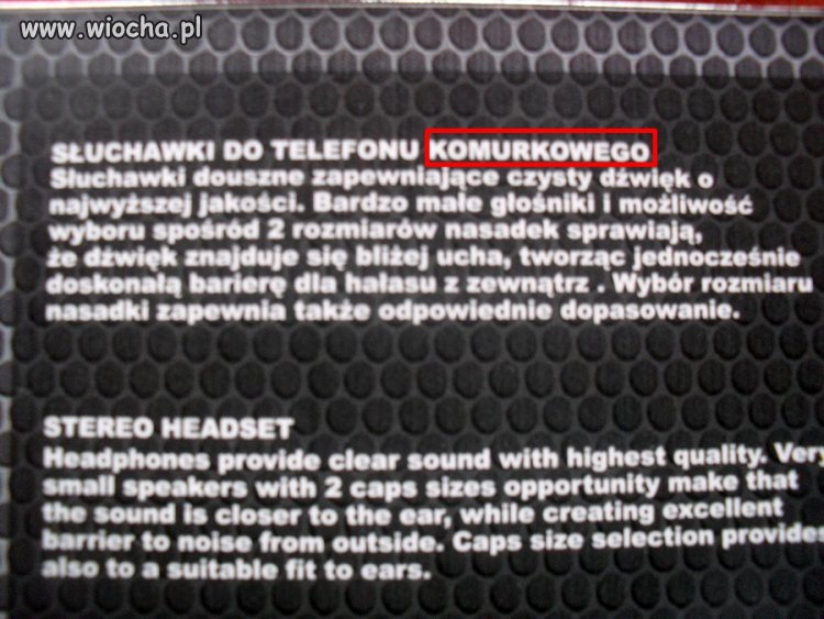 Słuchawki do telefonu `komurkowego`