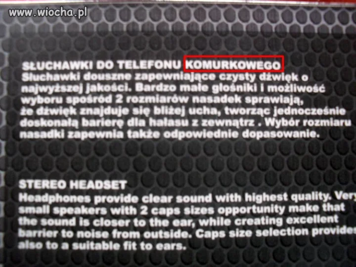 Słuchawki do telefonu `komurkowego`