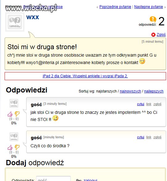 Stoi mi w 2 strone