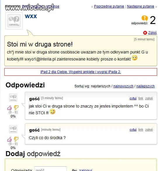 Stoi mi w 2 strone