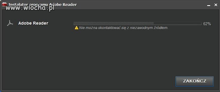 Nie można skontaktować się z niezawodnym źródłem
