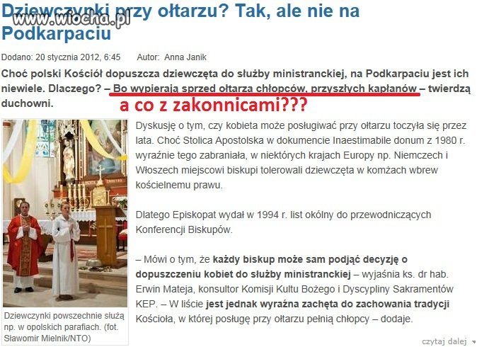 Seksizm w kościele...