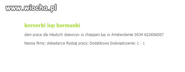 Praca w "Chiszpanii"