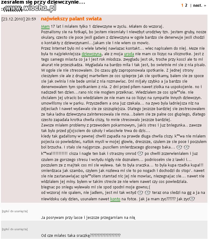 I to tak przy kobiecie?