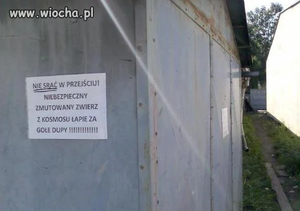 Nie srać w przejściu!