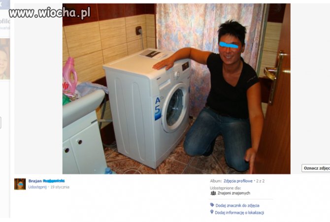 Mama kupiła nową pralkę