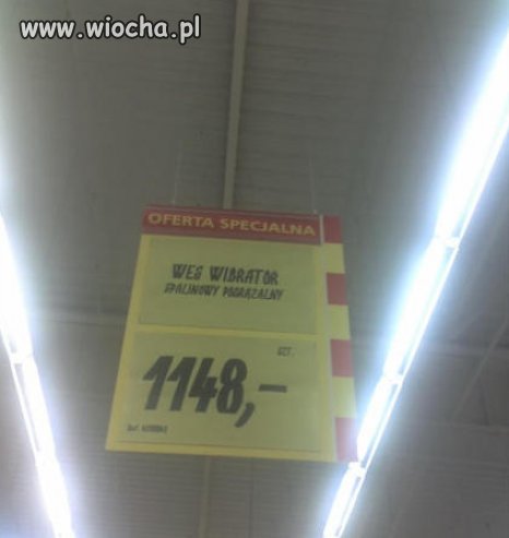 Wibrator spalinowy pogrążalny.