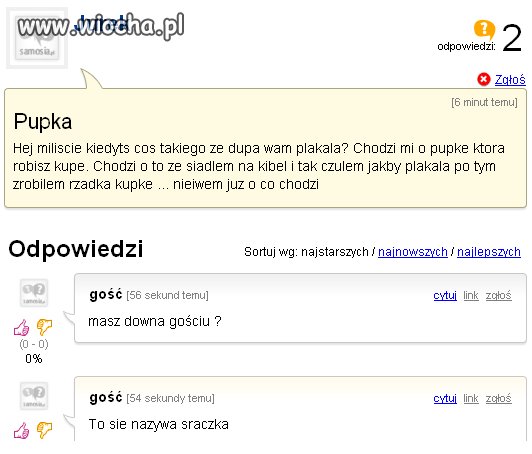 Masz płaczącą dupę??