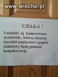 Wiocha w SZKOLE, Zero prywatności..