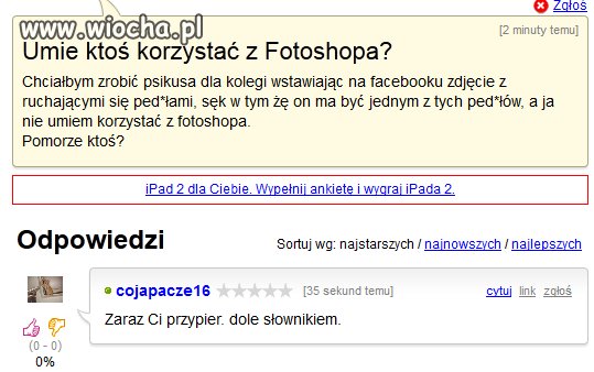 Zadał pytanie 