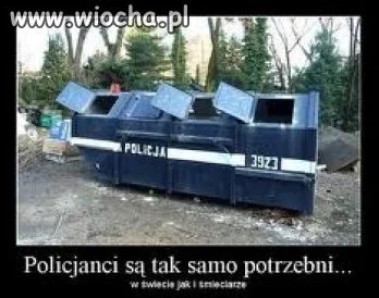 Policjanci są tak samo potrzebni żeby zbierać 