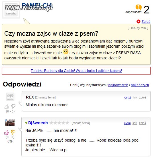 Ja nie mam pytań