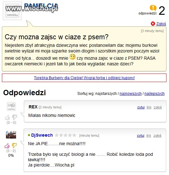 Ja nie mam pytań