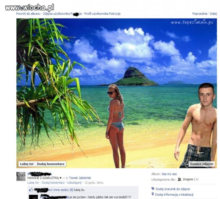 Kolejna przeróbka zdjęcia na hawajach