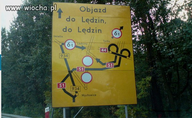 Objazd do Lędzin...
