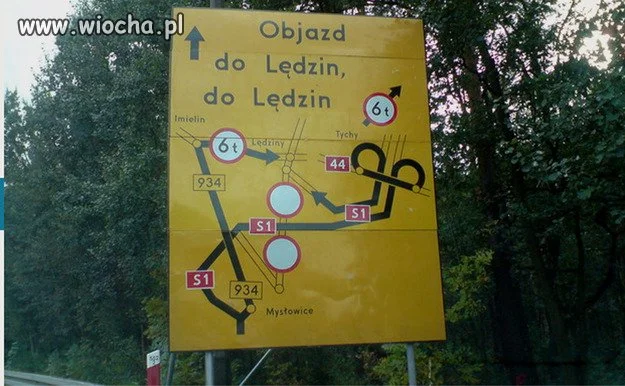 Objazd do Lędzin...