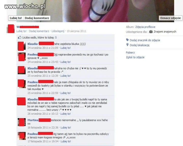 Nie ma to jak kłótnia pod zdjęciem