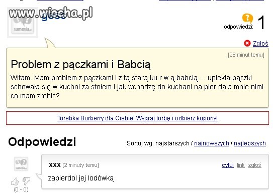 Problem z pączkami babci...
